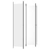 vidaXL 4-Panel Room Divider White 200x220 cm Fabric