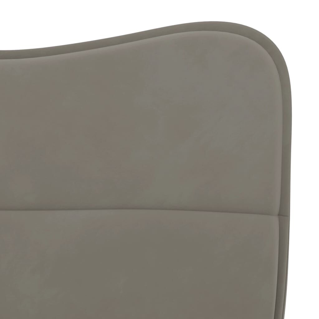 vidaXL Dining Chairs 2 pcs Light Grey Velvet