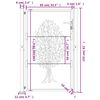 vidaXL Garden Gate 105x155 cm Corten Steel Tree Design