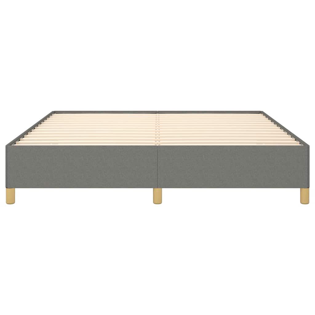 vidaXL Bed Frame without Mattress Dark Grey 152x203 cm Queen Fabric