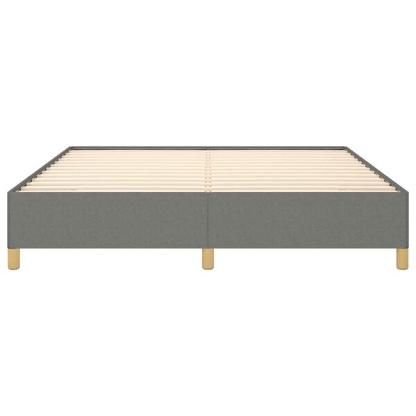 vidaXL Bed Frame without Mattress Dark Grey 152x203 cm Queen Fabric