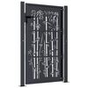 vidaXL Garden Gate Anthracite 100x150 cm Steel Bamboo Design