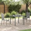 vidaXL Stackable Outdoor Chairs 2 pcs Grey Poly Rattan