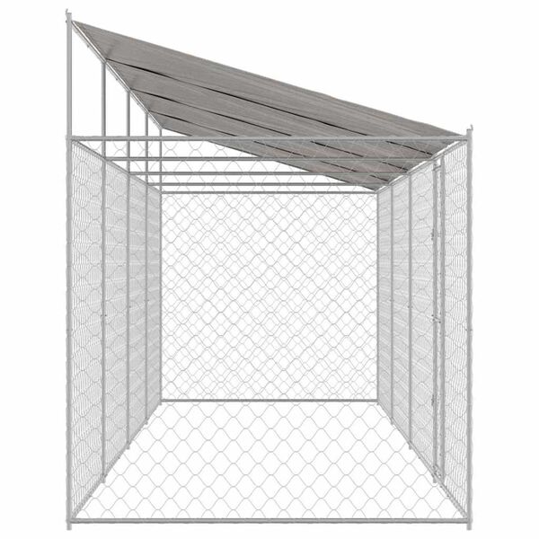 Dog Cage Silver 800 x 200 x 256 cm Galvanised Steel