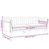 vidaXL Sofa 3-Seater Black Velvet