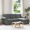 vidaXL Sofa Dark Grey 215 x 138 x 80 cm Fabric