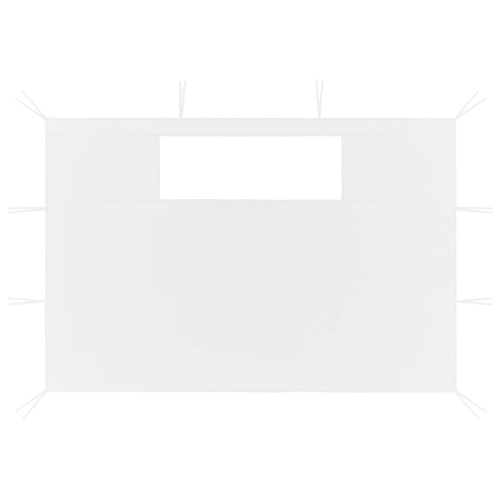 vidaXL Gazebo Sidewalls with Windows 2 pcs White