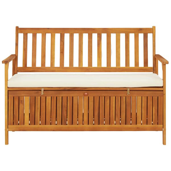 vidaXL Garden Storage Bench Solid Acacia Wood 120x63x84 cm