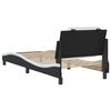 vidaXL Bed Frame without Mattress "Zadar" Black and White 100x203 cm Faux Leather