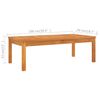 vidaXL 6 Piece Garden Lounge Set with Cushion Cream Solid Acacia Wood