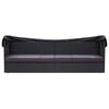 vidaXL Outdoor Sofa Bed with Canopy Poly Rattan Black