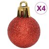 vidaXL 64 Piece Christmas Bauble Set Red and White