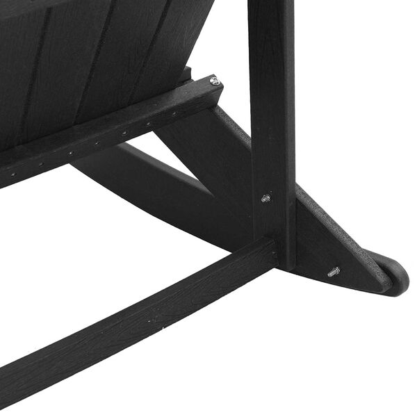 vidaXL Adirondack Rocking Chair Black 73.5x92x90 cm HDPE