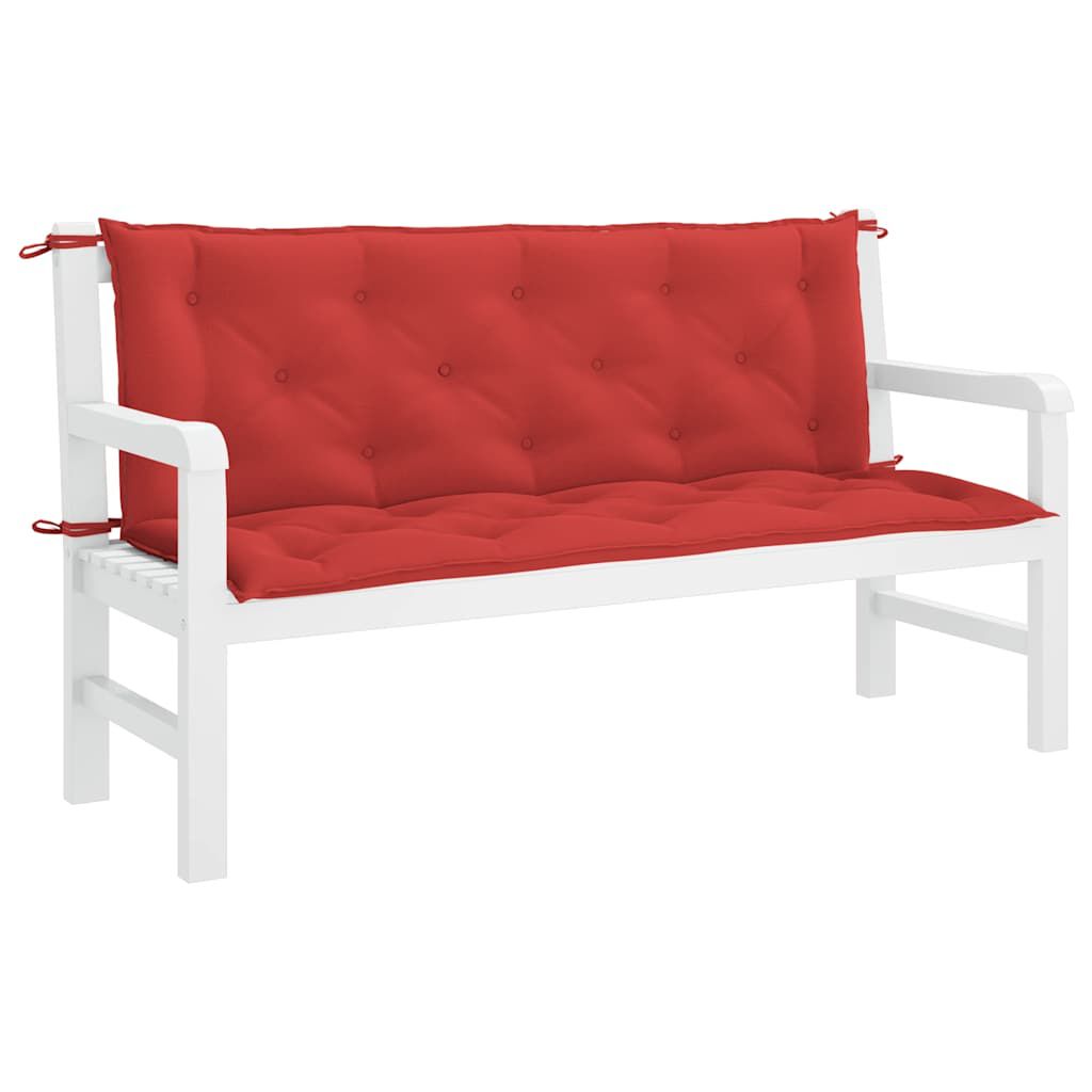 vidaXL Garden Bench Cushion Red 150x(50+50)x7cm Oxford Fabric