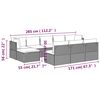 vidaXL 10 Piece Garden Lounge Set with Cushions Grey Poly Rattan