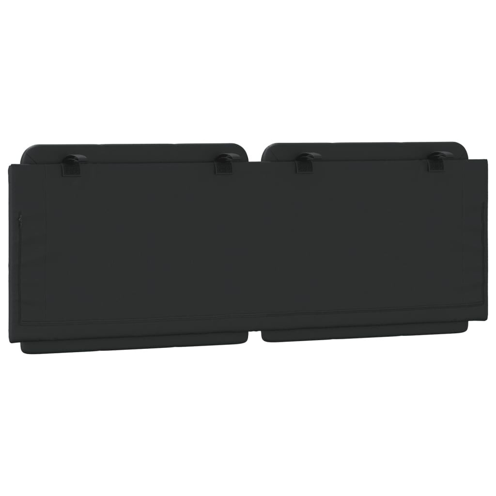 vidaXL Headboard Cushion "Zadar" Black 137 cm Double Faux Leather