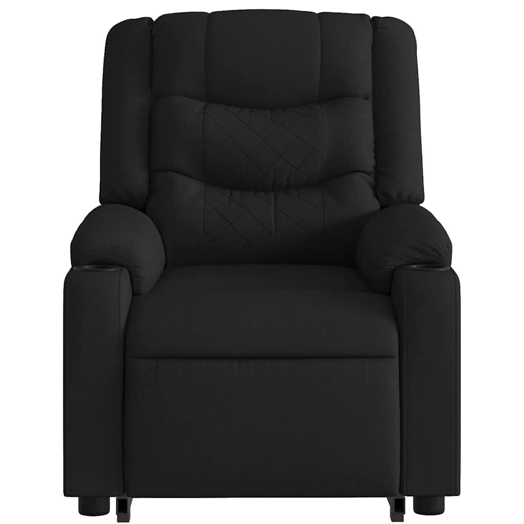 vidaXL Stand up Massage Recliner Chair Black Fabric