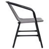 vidaXL Garden Chairs 4 pcs Plastic Rattan and Steel 110 kg