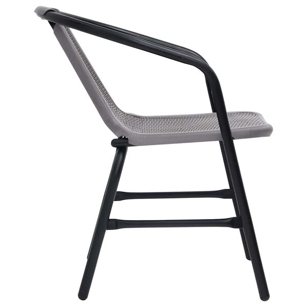 vidaXL Garden Chairs 4 pcs Plastic Rattan and Steel 110 kg