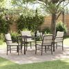 vidaXL Garden Dining Set with Cushion 5 pcs Brown Poly Rattan