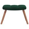 vidaXL Rocking Chair with a Stool Dark Green Velvet