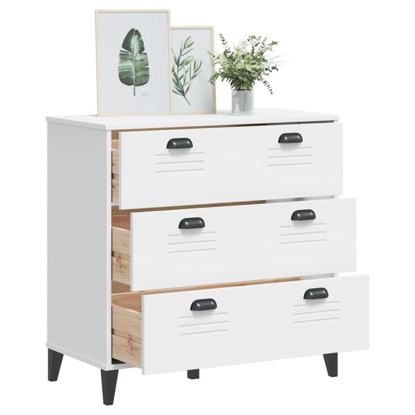 vidaXL Drawer Cabinet VIKEN White Engineered Wood