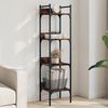 vidaXL Bookshelf 4-Tier Smoked Oak 35x30x138.5 cm Engineered Wood
