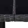 vidaXL Garden Dining Table Black 200x100x74 cm Glass and Poly Rattan