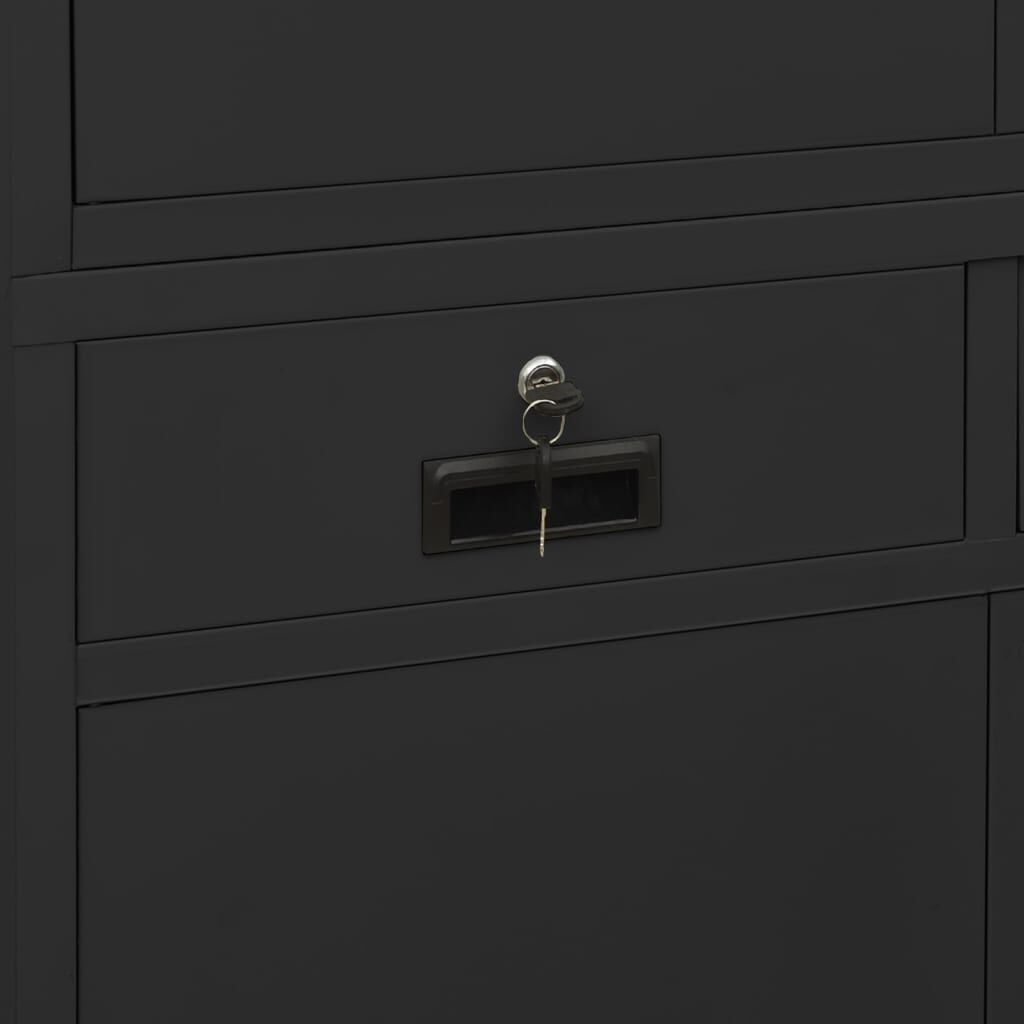 vidaXL Office Cabinet Anthracite 90x40x180 cm Steel