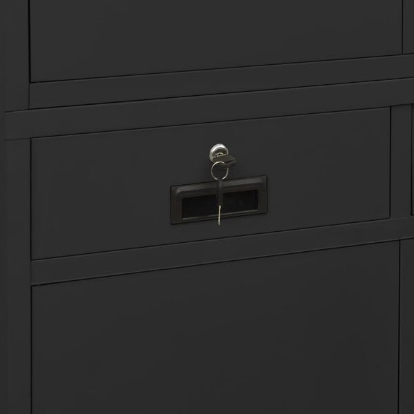 vidaXL Office Cabinet Anthracite 90x40x180 cm Steel