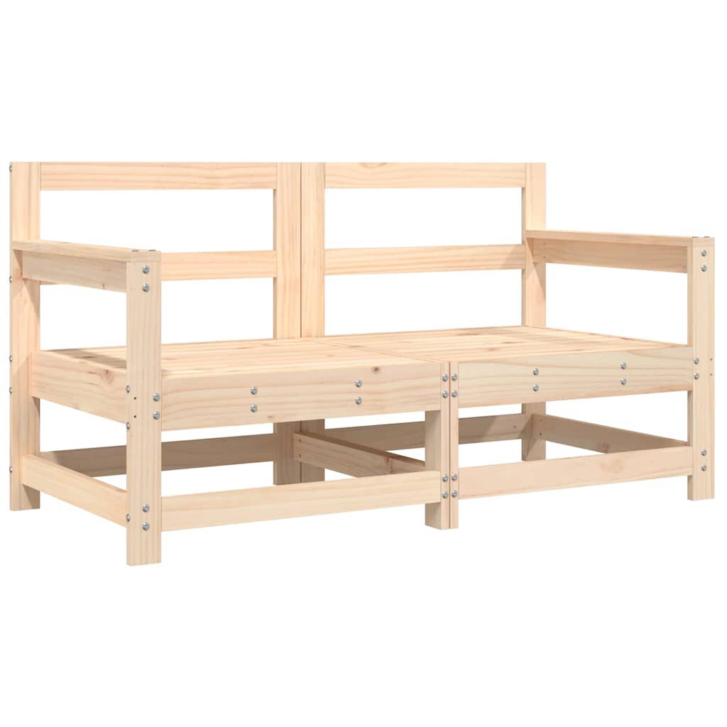 vidaXL Garden Chairs with Cushions 2 pcs Solid Wood Pine