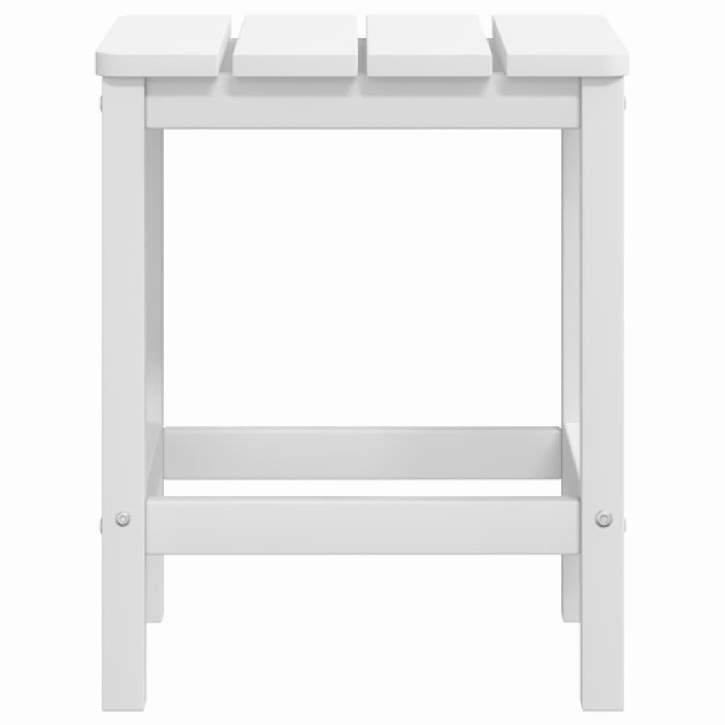 vidaXL Garden Adirondack Chairs with Table HDPE White