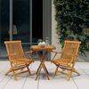 vidaXL 3 Piece Garden Dining Set Solid Wood Teak