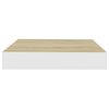 vidaXL Floating Wall Shelves 4 pcs Oak and White 23x23.5x3.8 cm MDF