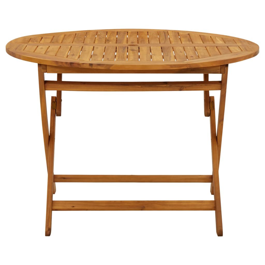 vidaXL Folding Garden Table 110 cm Solid Acacia Wood