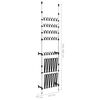 vidaXL Telescopic Shoe Rack with Rods Aluminium