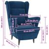 vidaXL Armchair Blue Velvet