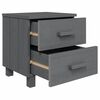vidaXL Bedside Cabinets HAMAR 2 pcs Dark Grey 40x35x44.5 cm Solid Wood