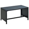 vidaXL 4 Piece Garden Lounge with Cushions Set Poly Rattan Black