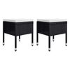 vidaXL 5 Piece Garden Dining Set Black