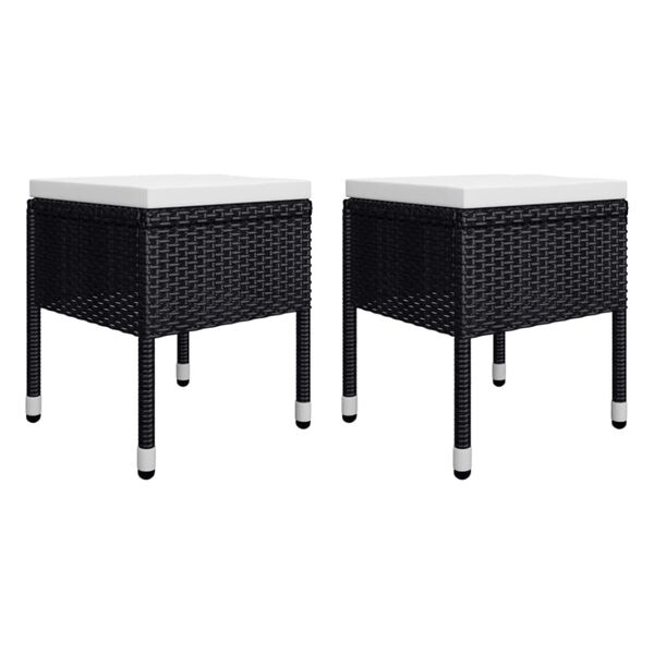 vidaXL 5 Piece Garden Dining Set Black