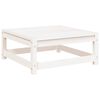 vidaXL Garden Footstools with Cushions 2 pcs White Solid Pinewood