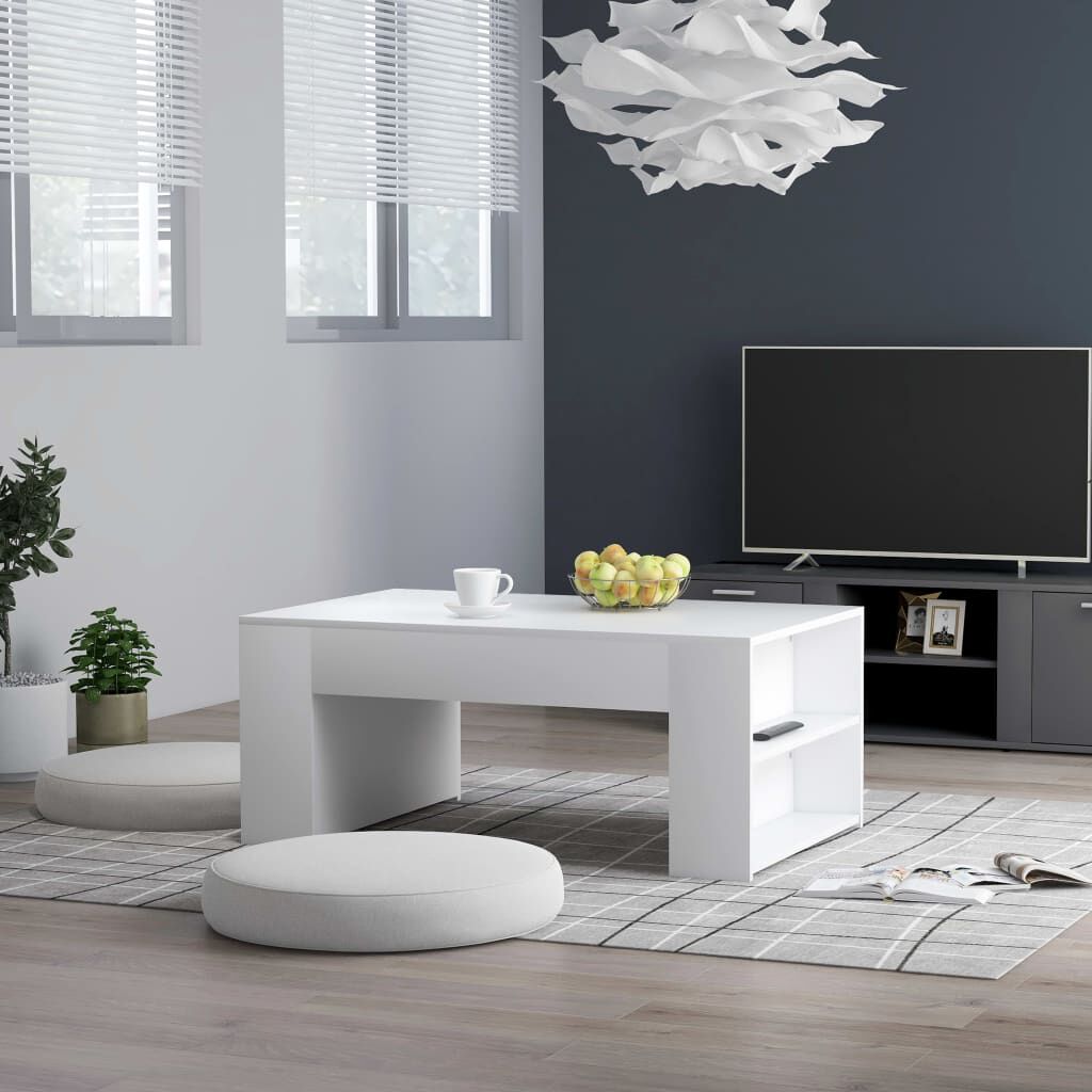 vidaXL Coffee Table White 100x60x42 cm Engineered Wood