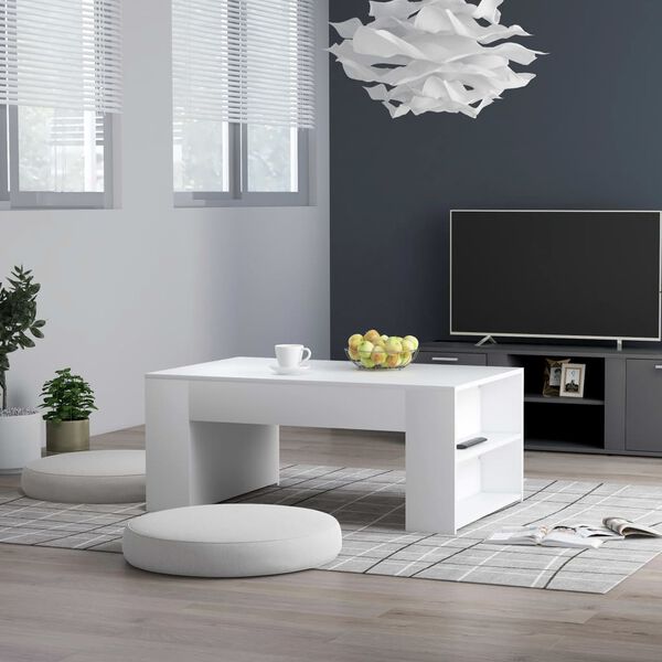 vidaXL Coffee Table White 100x60x42 cm Engineered Wood