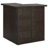 vidaXL 4 Piece Garden Bar Set with Cushions Poly Rattan Brown