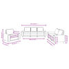 vidaXL 3 Piece Sofa Set Black Fabric