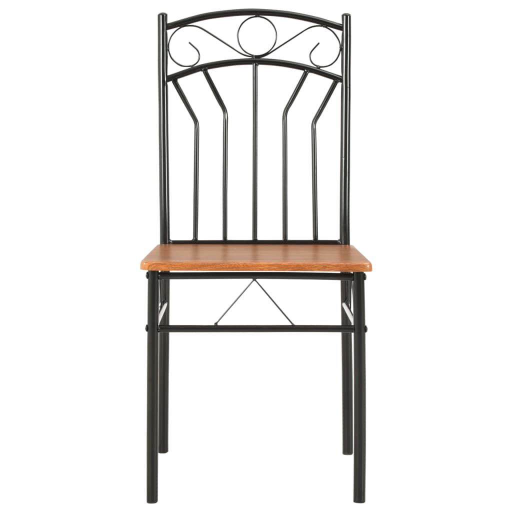 vidaXL Dining Chairs 2 pcs Brown MDF