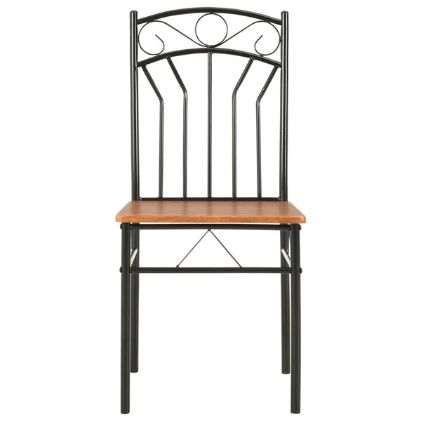 vidaXL Dining Chairs 2 pcs Brown MDF