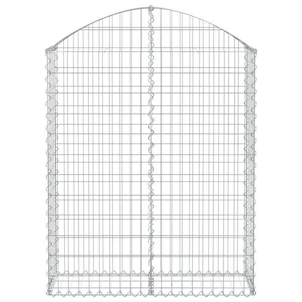 vidaXL Arched Gabion Basket 100x30x120/140 cm Galvanised Iron