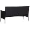vidaXL 5 Piece Garden Lounge Set With Cushions Poly Rattan Black